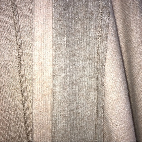 Ivy Open Front Cardigan Sweater XS Oatmeal Tan Beige Patchwork Soft Waterfall - Picture 7 of 11